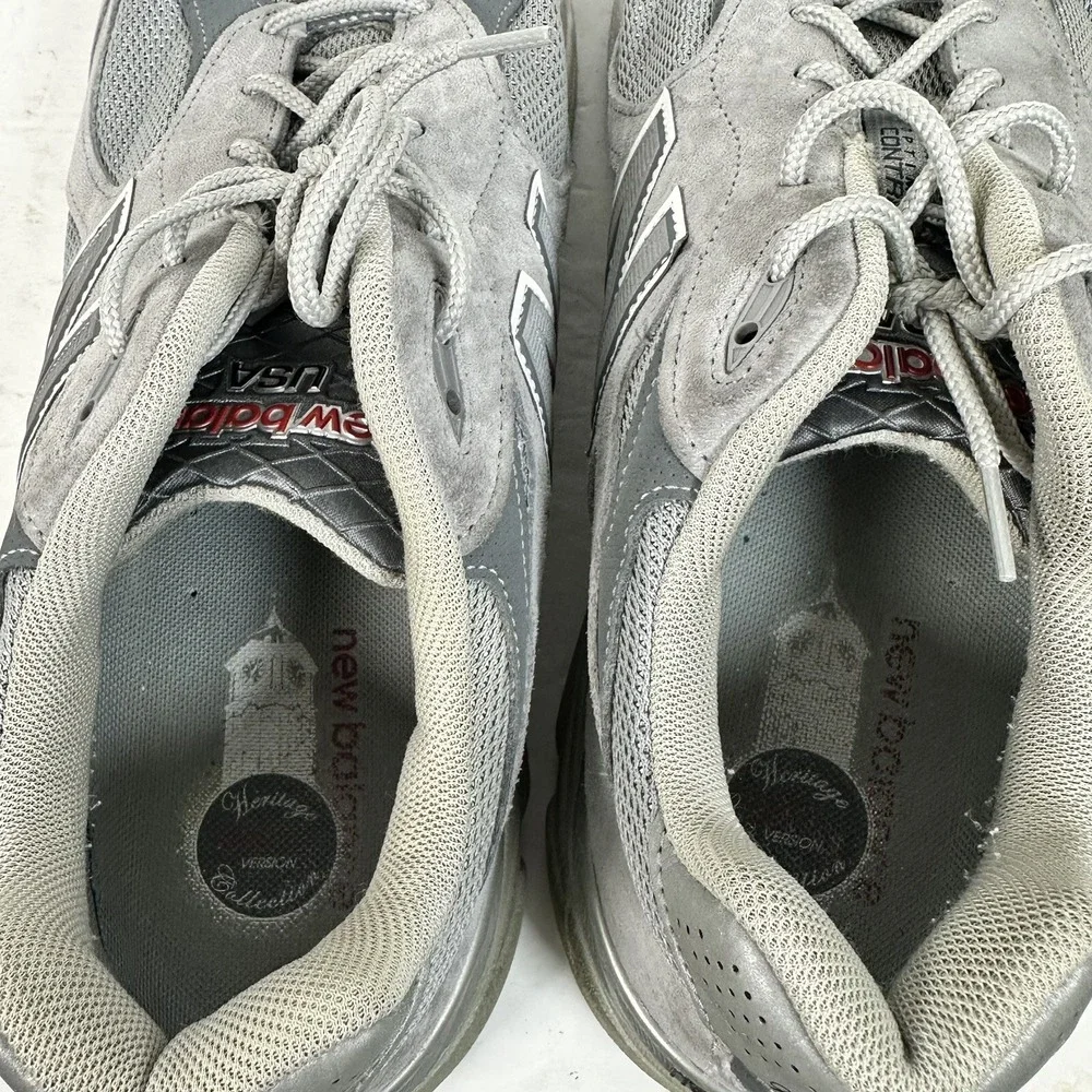 New Balance 990 V3 Gray Running Shoes Men's Made‎ IN USA  M990GL3 Size 14 D